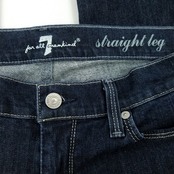 7 For All ManKind Jeans Straight Leg Dark 7FAMK 30 - Picture 5 of 8